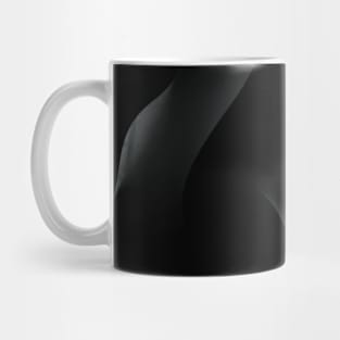 Abstract Dark Grey Wave Pattern Mug